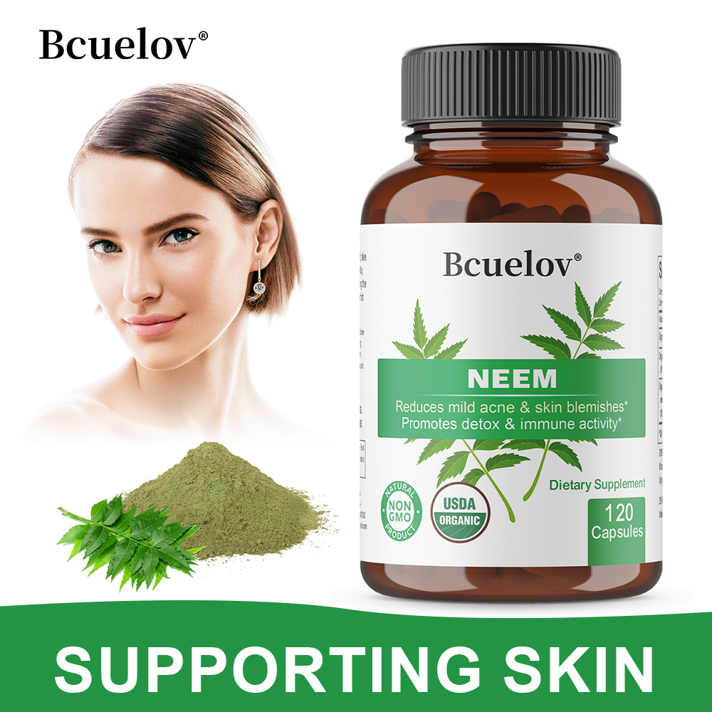Herbal Supplement - Organische Neembladcapsules, kruidenextract antioxidant supplement voor