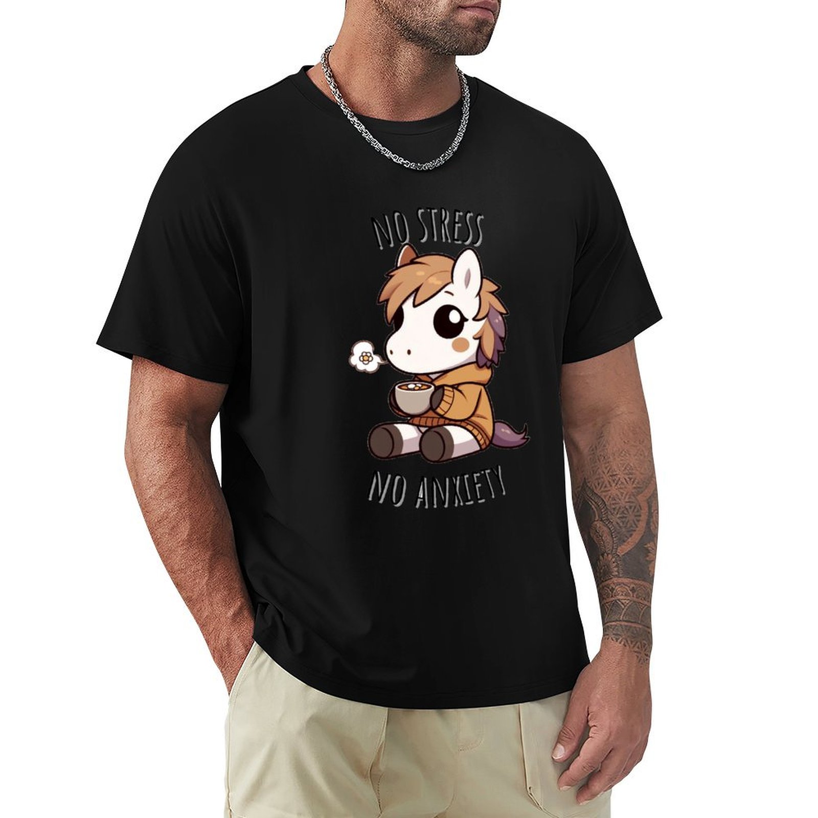 Chamomile Tea - Kamille Thee Paard T-Shirt Street Fashion